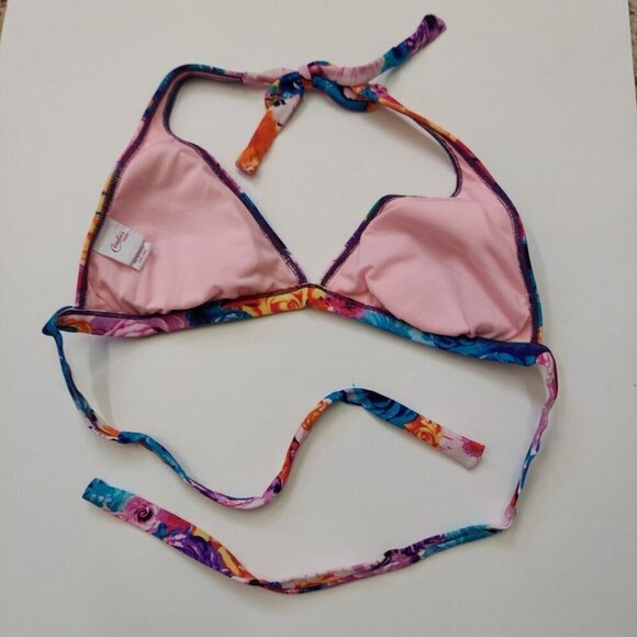 Candies Floral Bikini 2 Piece Swimsuit XL Bold Colorful Print - Picture 3 of 10